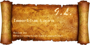 Immerblum Laura névjegykártya